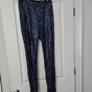 H&M Sparkling Blue Sequin Pants